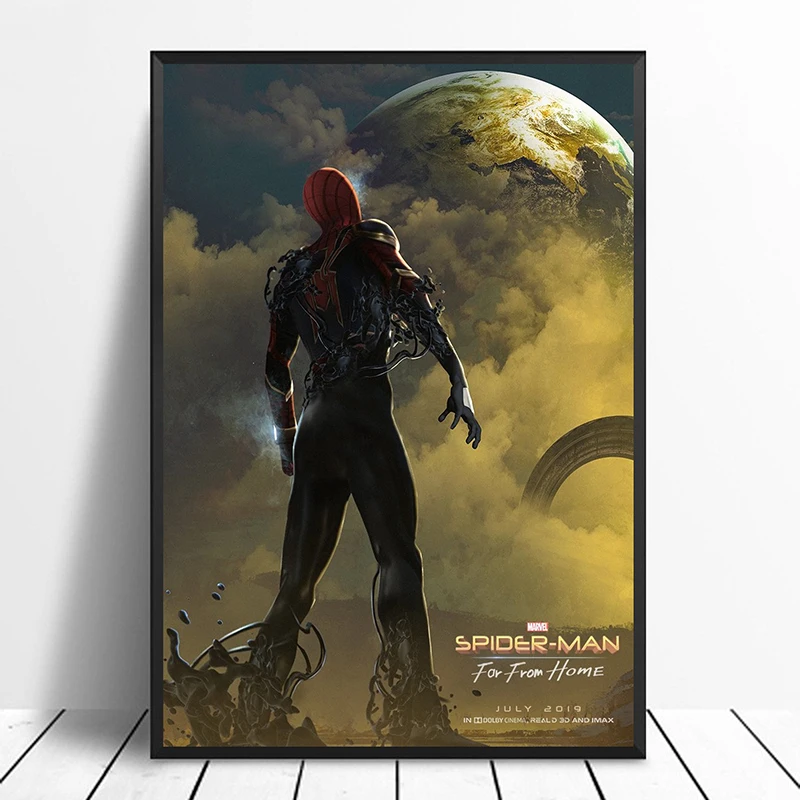 Человек паук: далеко от дома (2019) Мстители: Endgame темный человек паук постер для