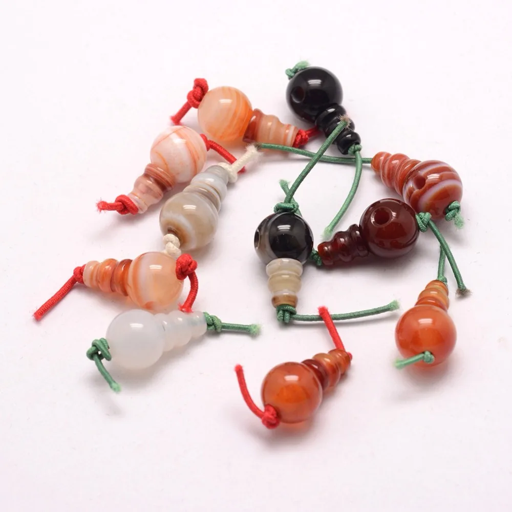 

10Sets Synthetic Mixed Stone Gourd 3 Hole Guru Beads, For Dyed Buddhist Jewelry Making, 17.5~18x10~10.5mm, Hole: 2mm; 2 Style.