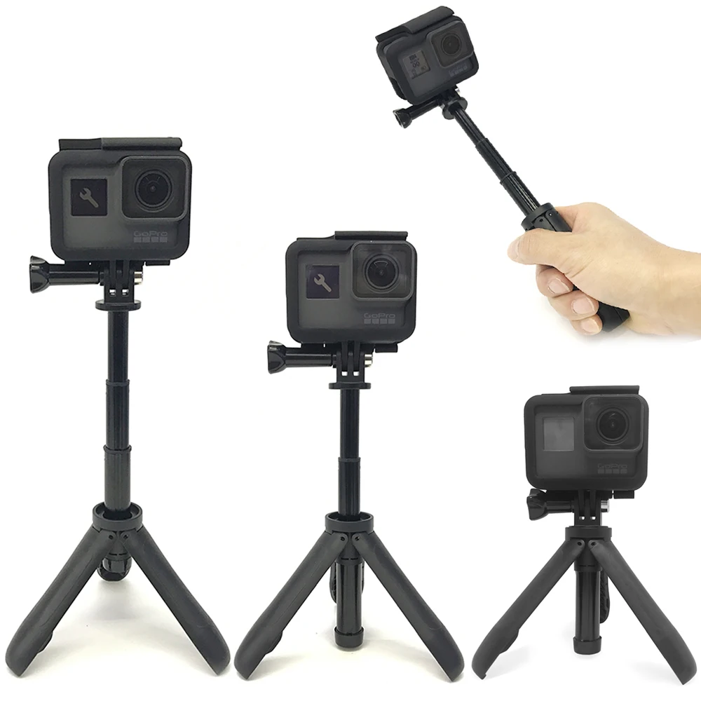 Мини селфи палка TUYU + штатив с выдвижной ручкой для экшн Камеры GoPro Hero 9 8 7 6 5 DJI Osmo Yi