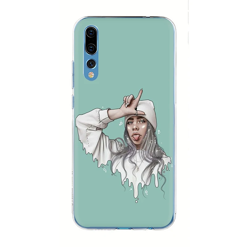 H9 Billie Eilish Горячая музыка певица Жесткий телефон чехол для Huawei P8 P9 P10 P20 P30 Pro Lite Mini P Smart Z Plus - Цвет: H9
