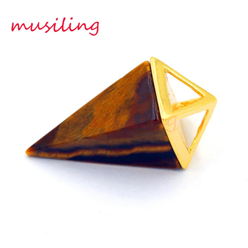 Подвески пирамиды ожерелье цепь оникс Опал Кристалл кварц и т. Д. Натуральный