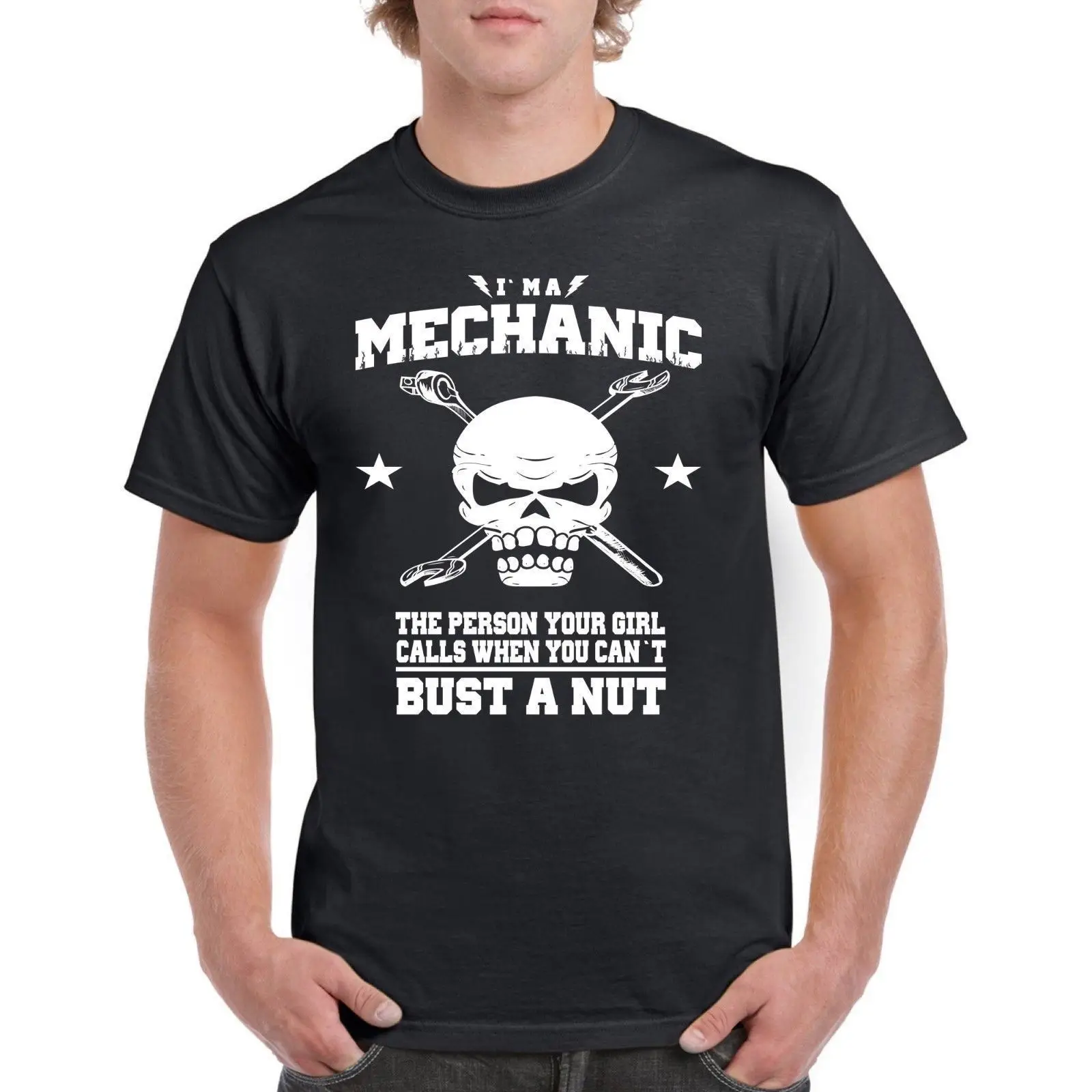 Я machanic Для Мужчин's футболка Бюст гайка из 100% хлопка|cotton t-shirt|mens tee shirtstee shirt |
