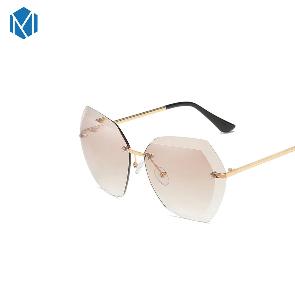 Солнцезащитные очки MISM оверсайз мужские и женские винтажные без оправы UV400 Zonnebril