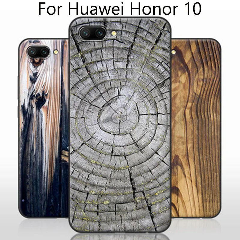 2 шт. чехлы для телефонов с текстурой древесины Huawei Honor 10 чехол мягкая задняя