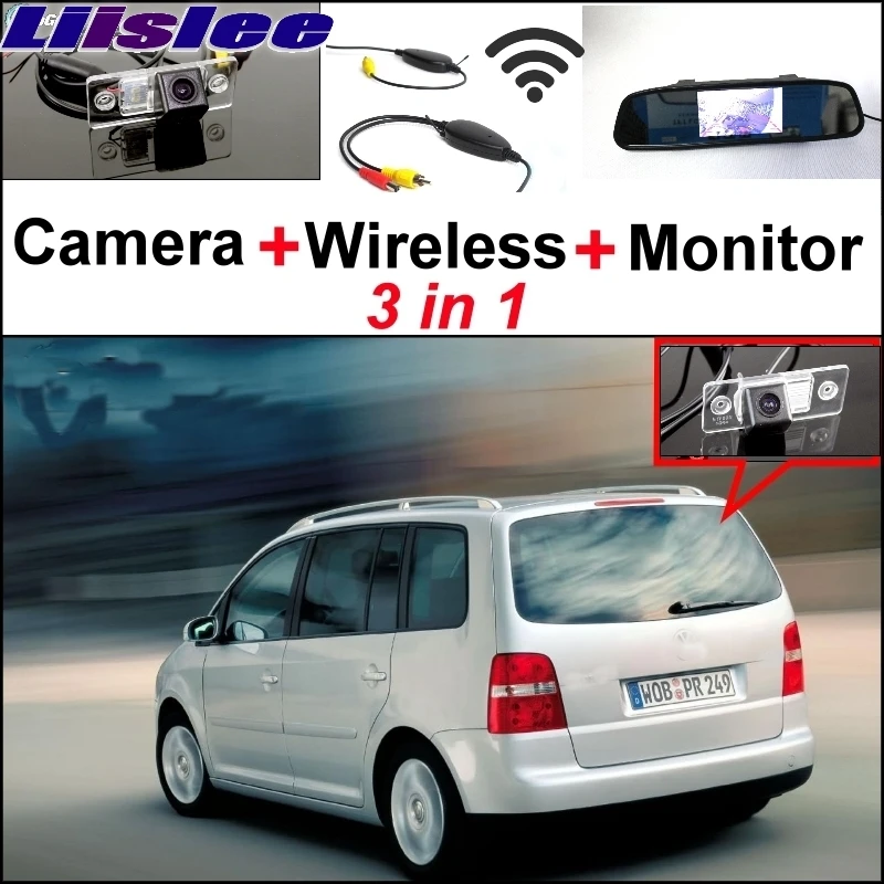 Liislee 3 in1 для Volkswagen VW Touran Гольф Touran специальные Wi-Fi Камера+ Беспроводной приемник+ зеркало Мониторы Удобная парковка системы