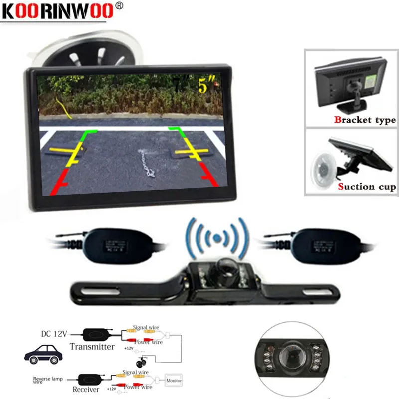 Беспроводной автомобильный монитор Koorinwoo 5 дюймов TFT ЖК экран HD цифровой цветной