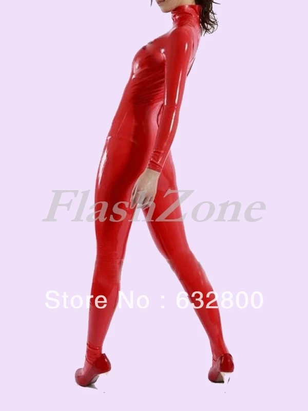 0 4 мм красный резиновый латексный костюм с носками | Тематическая одежда и