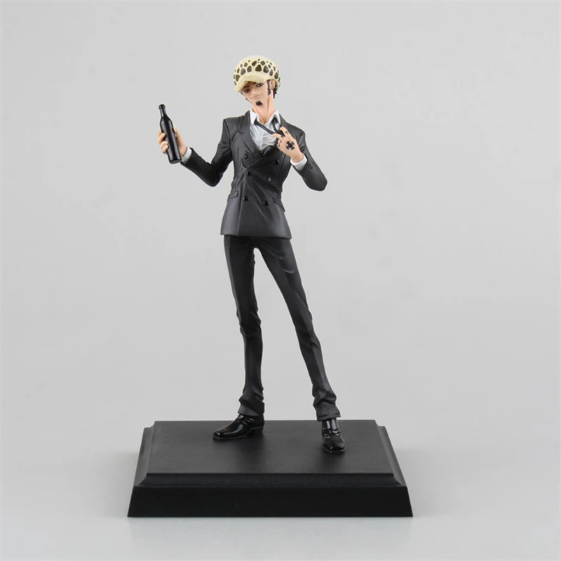 Аниме one piece Trafalgar Law ПВХ 24 см два цвета в черном и белом костюме версия фигурка