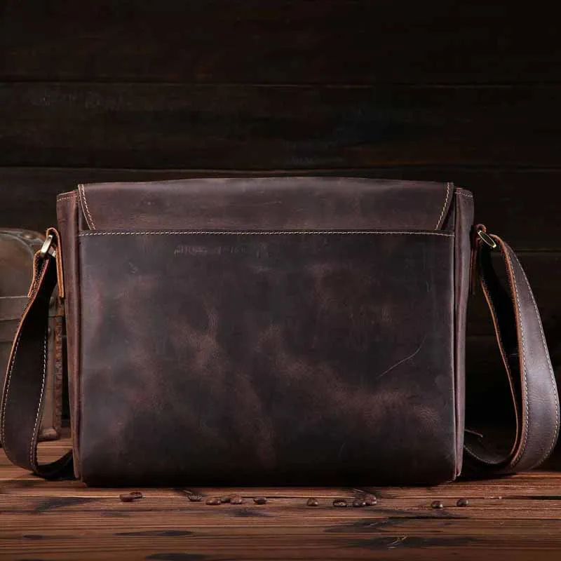 Мужские сумки через плечо из натуральной воловьей кожи подарочные модные