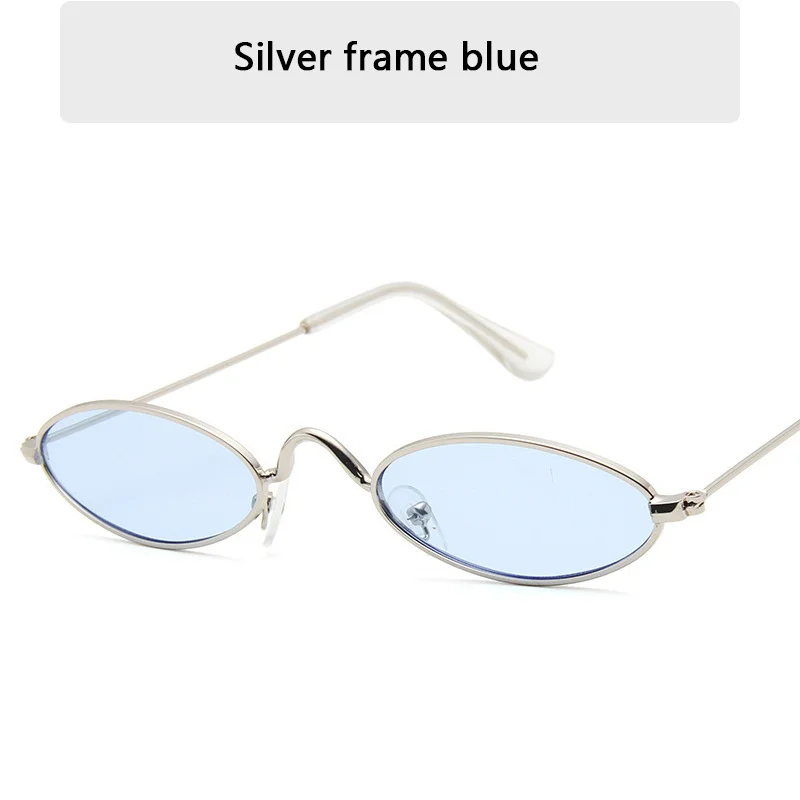 Металлические маленькие солнцезащитные очки в винтажном стиле с овальной