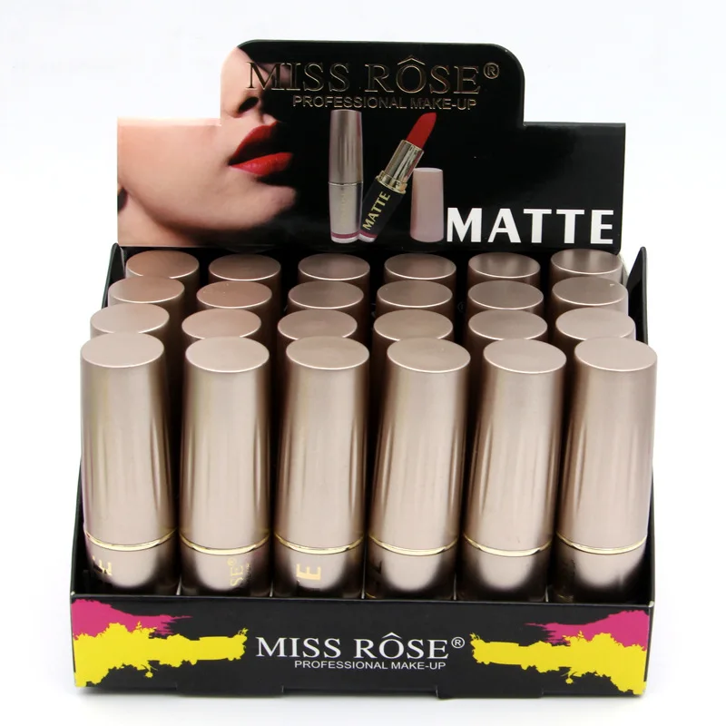 Матовая водостойкая губная помада Miss Rose Косметика для макияжа губ пикантный