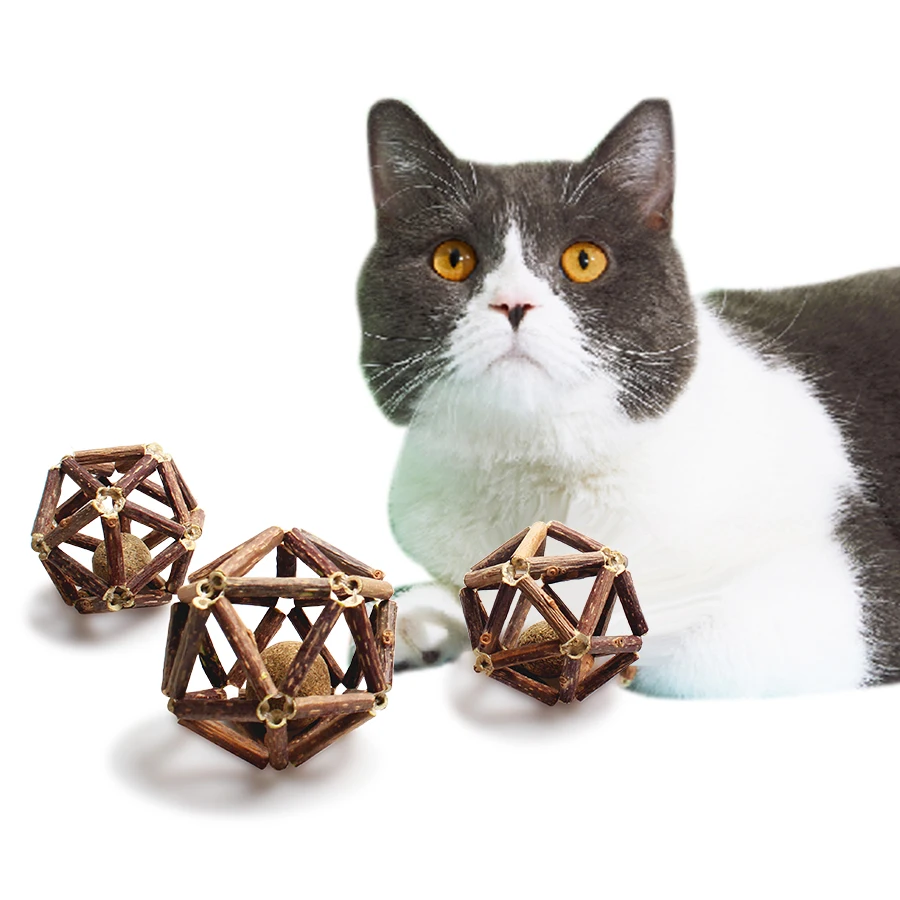 6 шт. игрушка для кошек кошачий мячик чистый натуральный ручной работы Matatabi плод актинидии закуски для кошки молярная чистка зубов товары для домашних животных