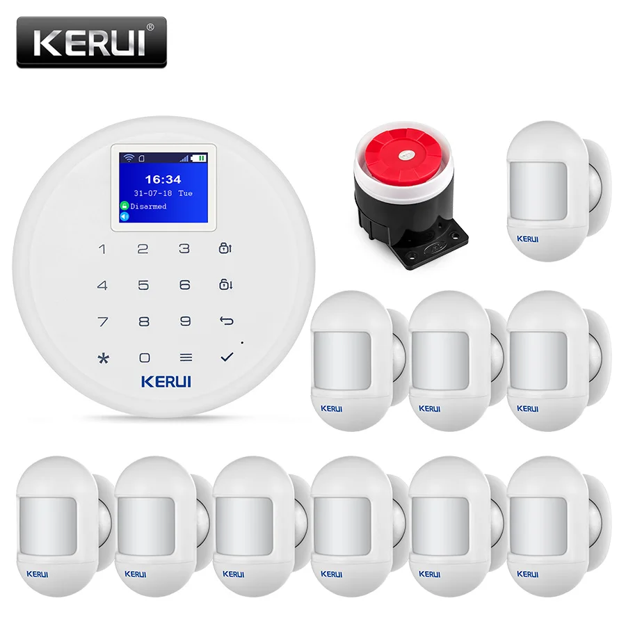KERUI W17 несколько Язык охранных Беспроводной Wi Fi GSM сигнализация Системы