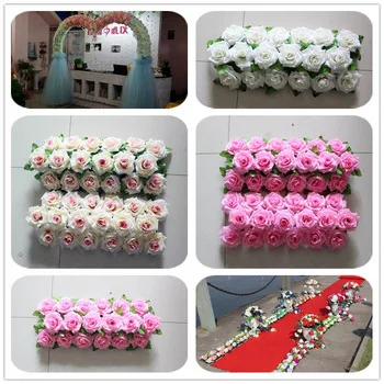 

Hotsale high density wedding decorative flower arch artificial rose road lead flowers wedding flower decoration 10pcs/lot