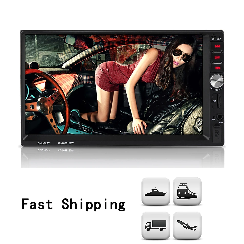 7 ''автомобильное радио EQ eEfects Mirror Link Bluetooth 1024*600 2 Din HD MP3/MP4/WMA плеер 7088B USB/Aux в Mutimedia