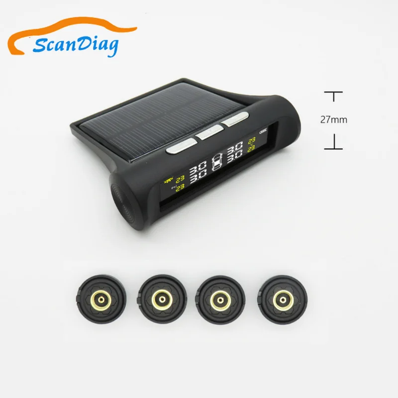 Профессиональная система контроля давления в шинах TPMS на солнечной энергии