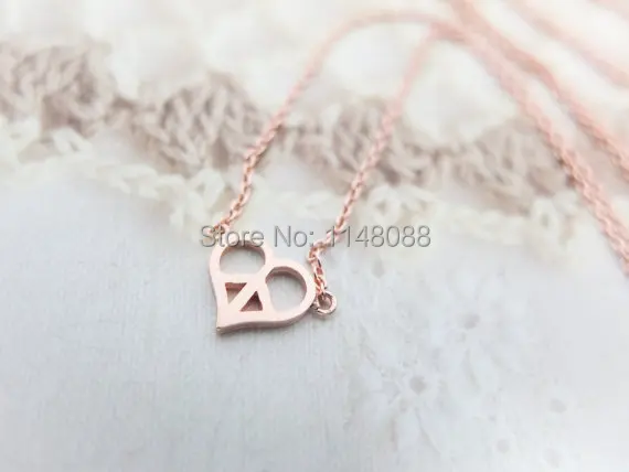 

Newest Listing Jewelry ,Love Heart Necklace,Peace Pendant Necklace,Gold Silver Rose Gold Necklace-1pcs