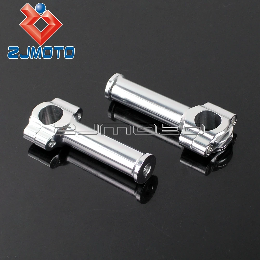 Серебряные мотоциклетные рулевые подъемники 5 дюйма 1 дюйм стержневые зажим для