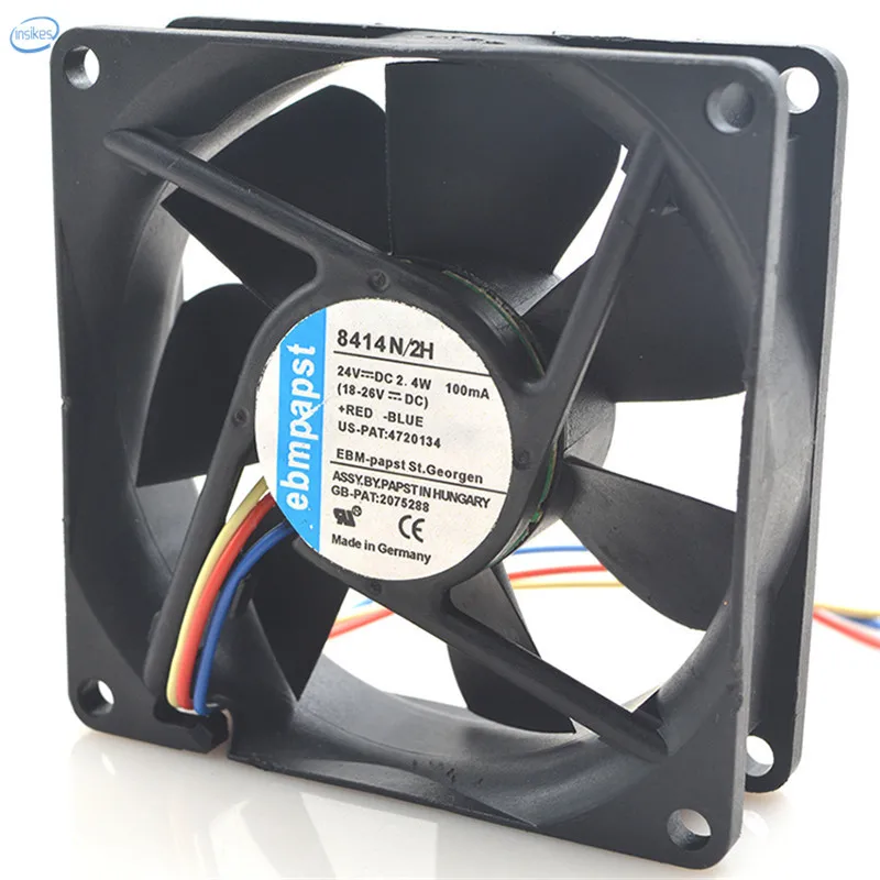 TYP 8414 N/2 H вентилятор охлаждения DC 24V 2 4 W 0.1A 8025 80*80*25 мм 8 см 3 провода|wire wire|wire 2wire fan |