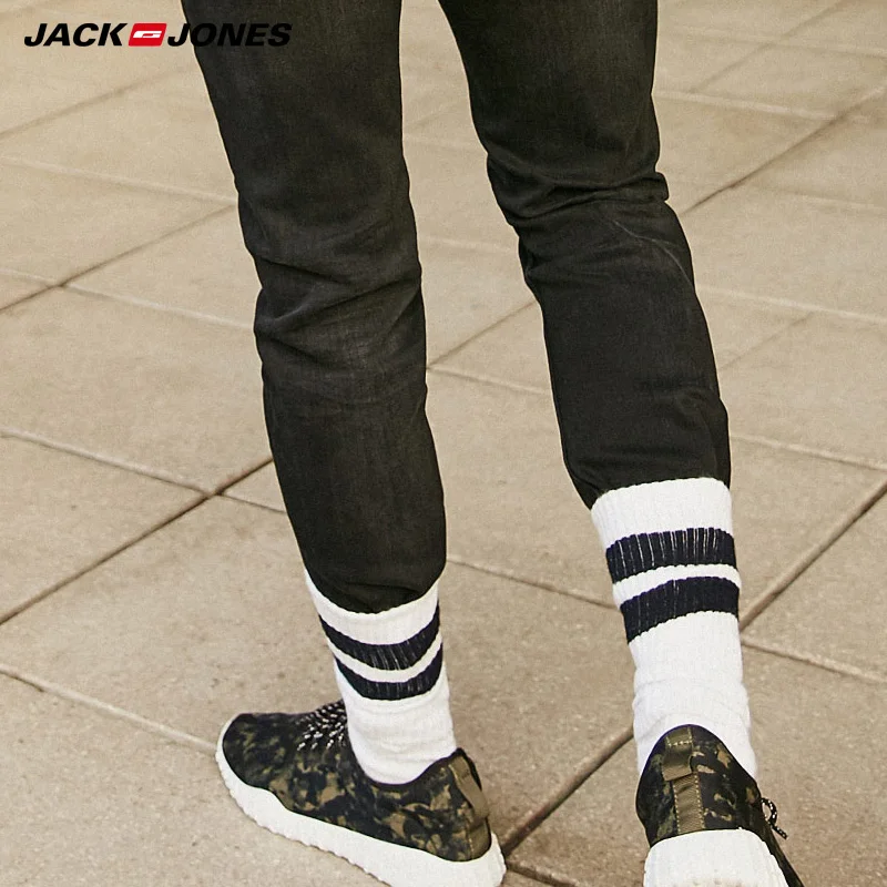 Jack Jones Бренд 2018 Новинка Мужский Джинсы с Хлопка 71% Ткань Эластичная Нательный
