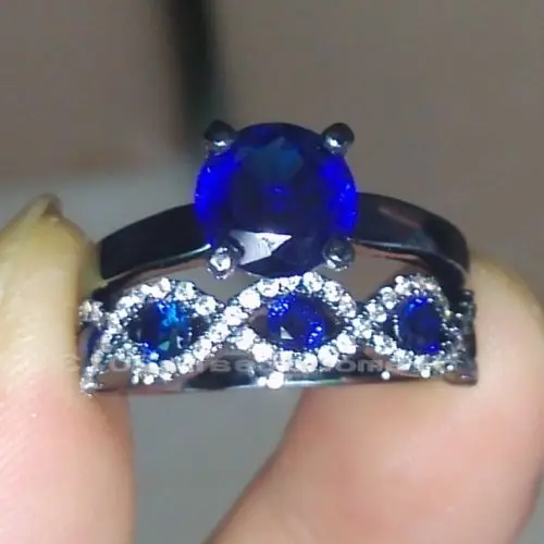 6 мм камень бесплатная доставка SZ5 11 классический 10kt черный золотой Заполненный GF