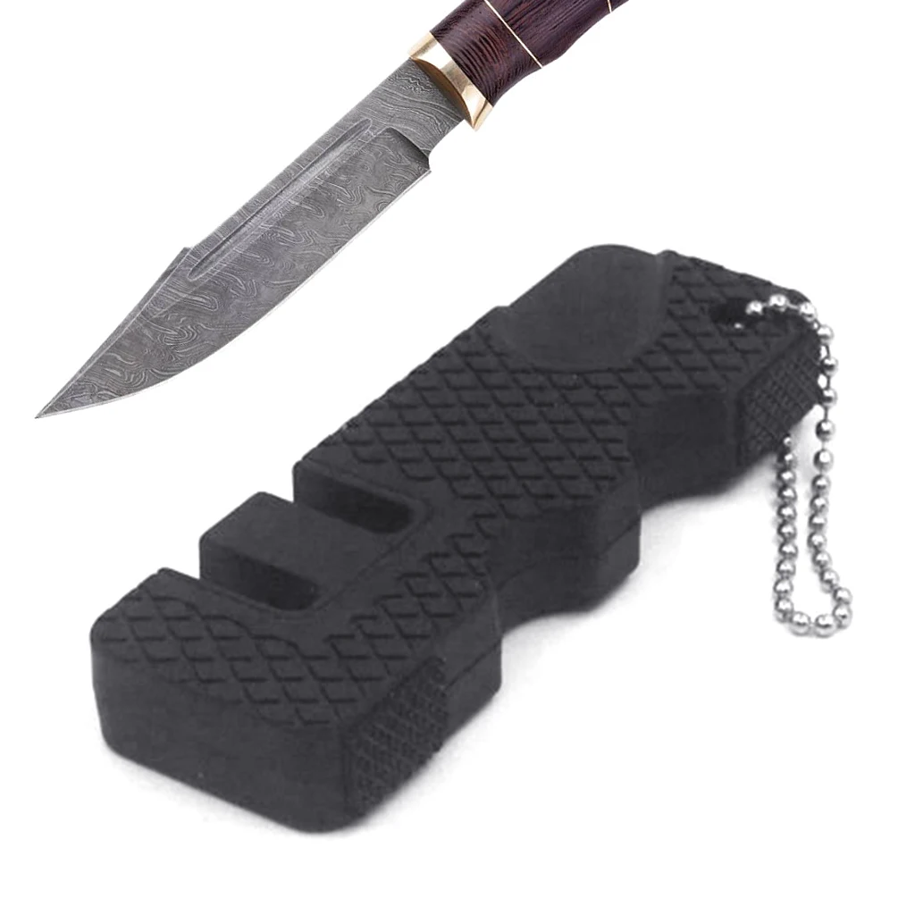 Мини Портативная 2 ступени профессиональная точилка для ножей из нержавеющей стали аксессуары для кухонных инструментов на открытом воздухе подарок на Хэллоуин или Рождество