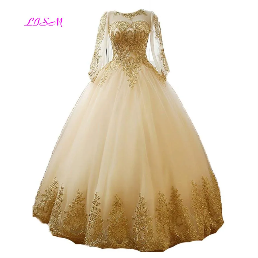 Милое Платье с золотистыми кружевами и аппликацией платье для выпускного вечера