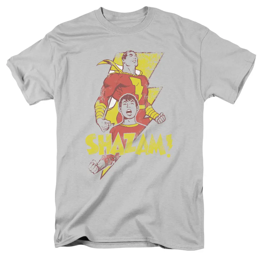 Женская Классическая футболка Shazam Летняя хлопковая с коротким рукавом лицензией в виде