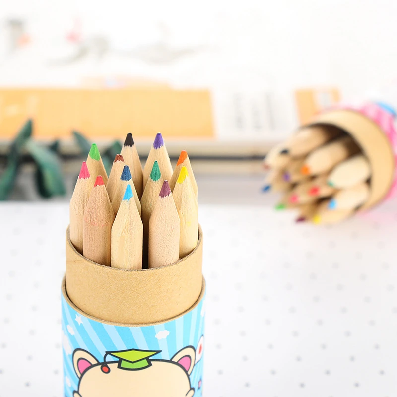 

DL Lovely PhD color pencil 12 color pupil color lead children art painting Student creative stationery Creative office supplies
