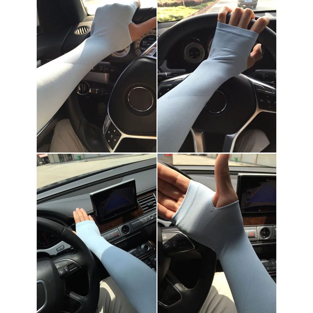 

Ice Silk Sunscreen Cuff Summer Sunscreen Cuff Riding Cool Sleeves Outdoor Sports Travel Breathable Sun UV Protection