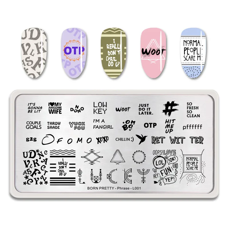 BP-P-L001 BORN PRETTY пластины для штамповки ногтей цветы для дизайна ногтей DIY наклейки для ногтей Аксессуары для трафаретов инструмент из нержавеющей стали - Цвет: BP-P-L001