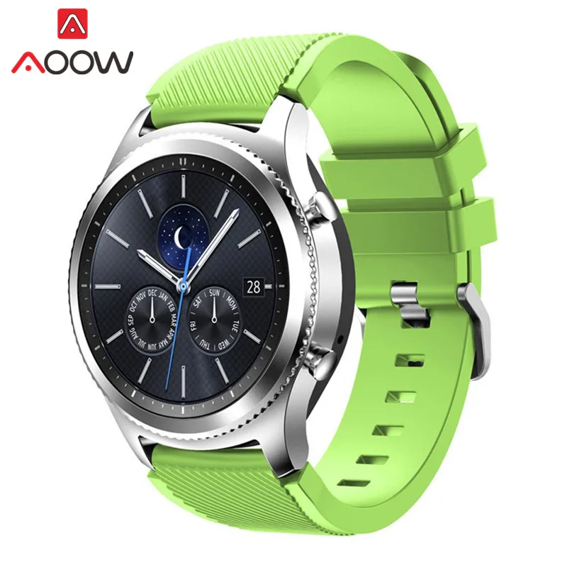 Green 22 мм силиконовый ремешок для часов для samsung Galaxy Watch 46 мм huawei Watch GT Активный браслет ремешок для gear S3 Frontier Classic - Цвет ремешка: Green