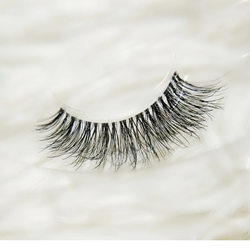 Transparent stem Mink Hair Eyelashes reusable Natural 3D Messy Popular short False Eyelash Full Strip Extension | Красота и здоровье