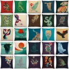 Новейшие великолепные красочные птицы абстрактное искусство Павлин ворона Сова Орел Колибри наволочка диванная Подушка Чехол