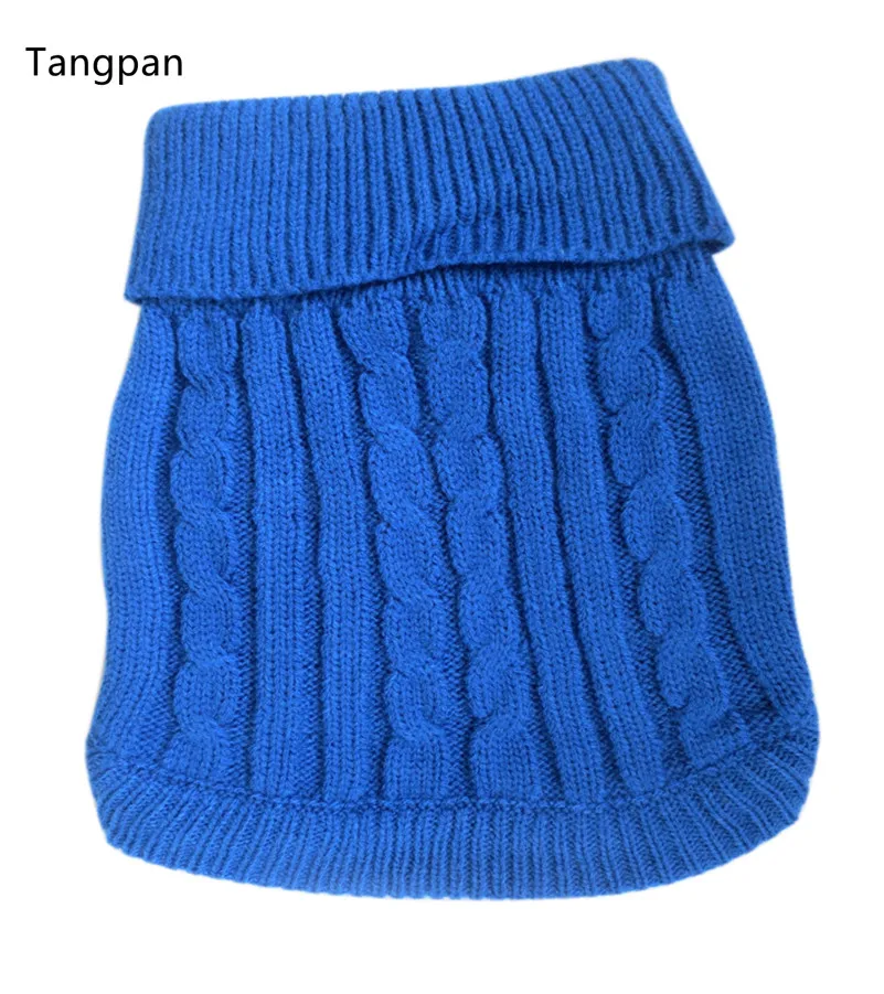 Классическая теплая водолазка Tangpan из смесовой шерсти с соломенной веревкой|dog