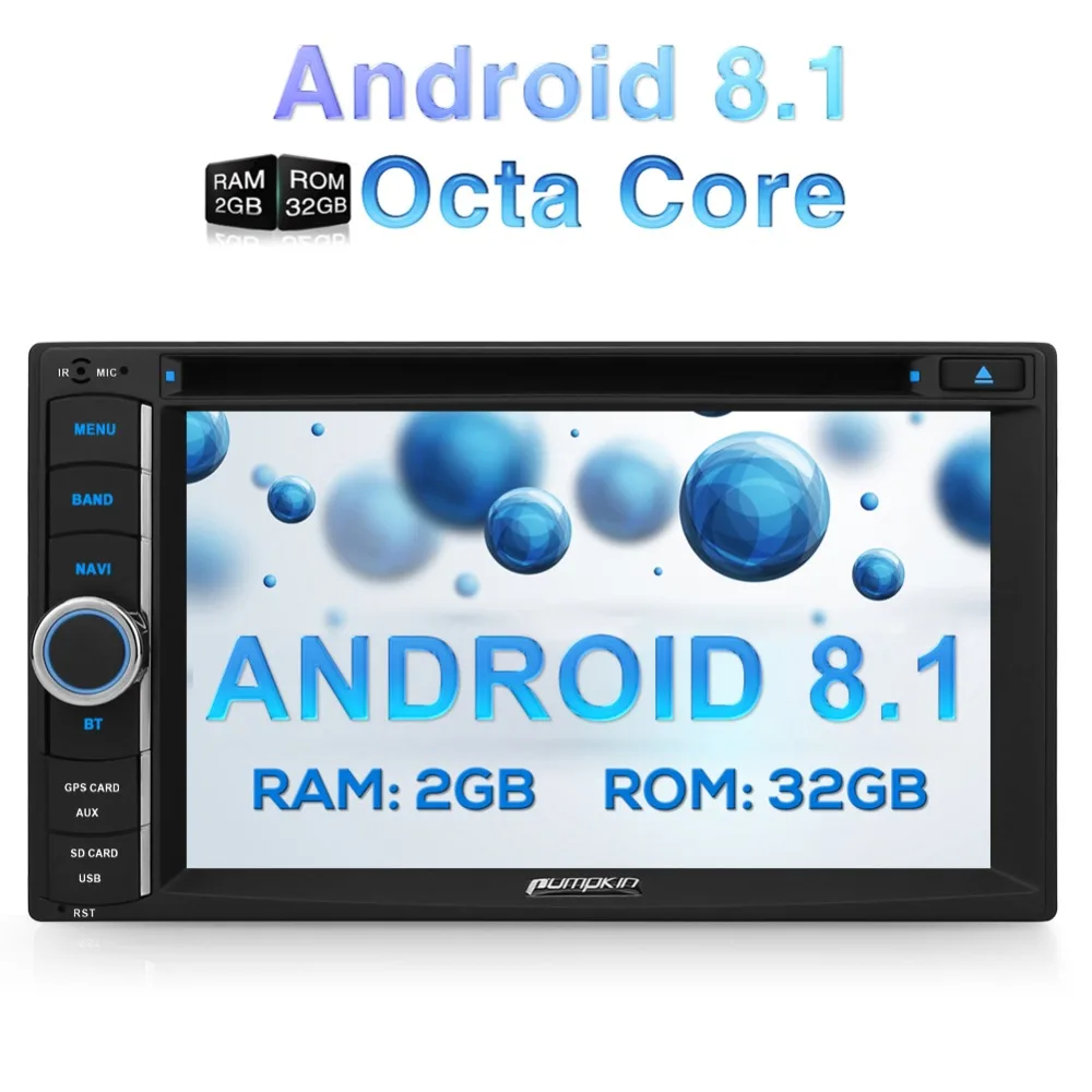 Тыква Qcta-core ram 2G rom 32G 2 Din 6 &quotAndroid 8 1 Универсальный Автомобильный dvd-плеер gps