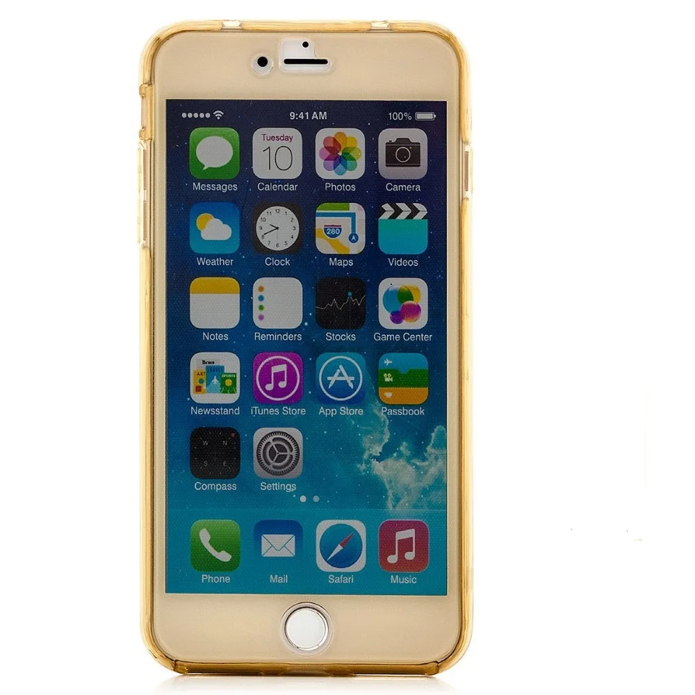 (4 7 дюйма) Прозрачный чехол с кристальным прикосновением для Apple iPhone мягкий