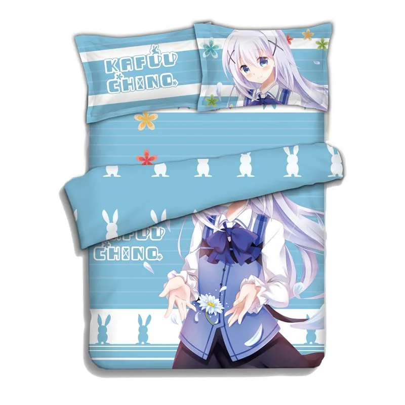 Комплект постельного белья 4 шт. с изображением кролика | Дом и сад