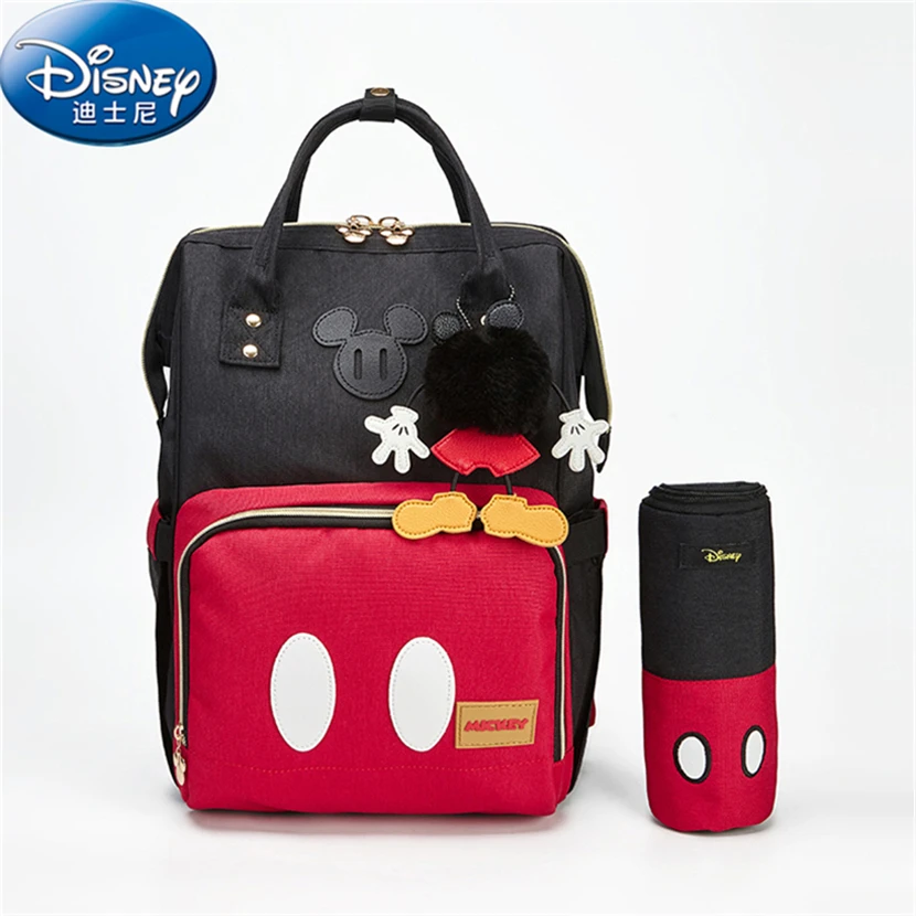 Disney New Minnie Bottle Insulation Bag Classic Cartoon Diaper Bag Pregnant Women Diaper Bag Large Capacity Mummy Bag BabyBag