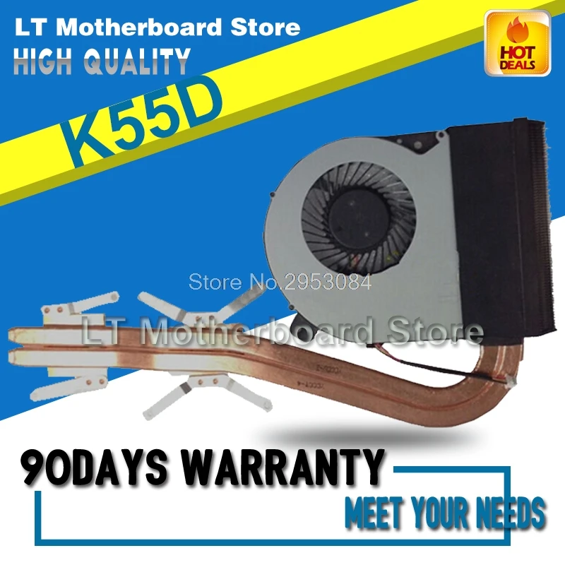 

K55D Heatsink Fan For Asus K55DP K55DE K55DR Independent graphics Laptop Notebook Cooling Radiator 13GNAN1AM010-1 13N0-MAA0901