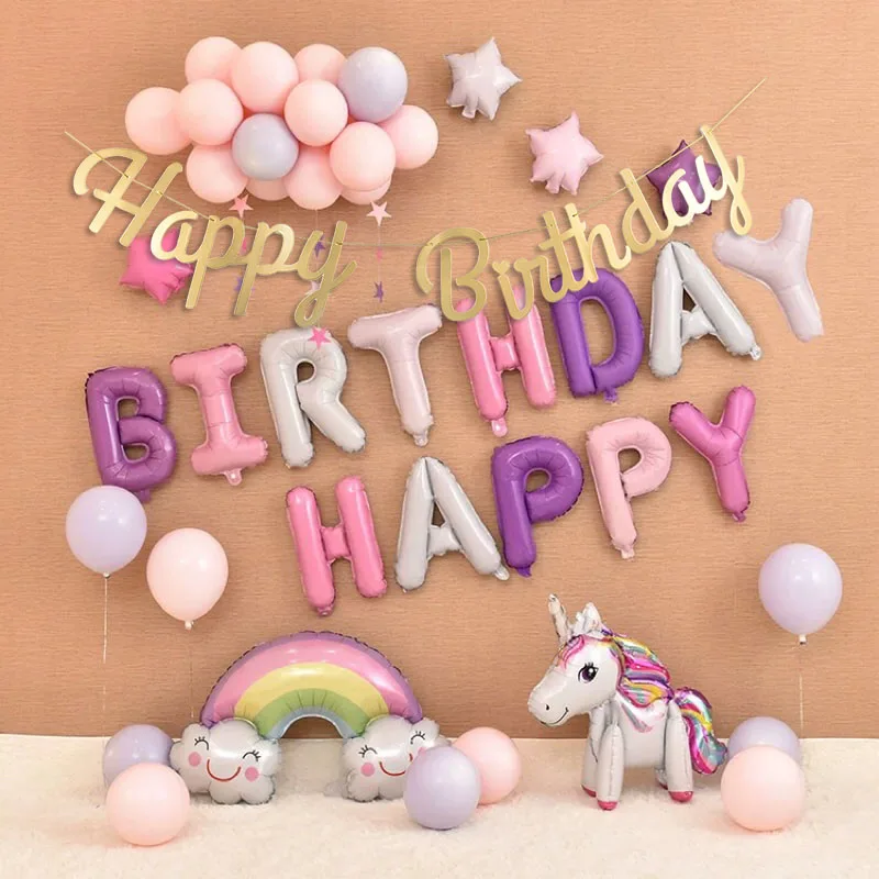 Бумага Happy Birthay баннер висит овсянка гирлянда детский душ для дня рождения