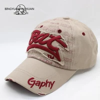 bingyuanhaoxuansnapback hats baseball cap hats hip hop cheap hats for men women gorras curved brim hats damage cap