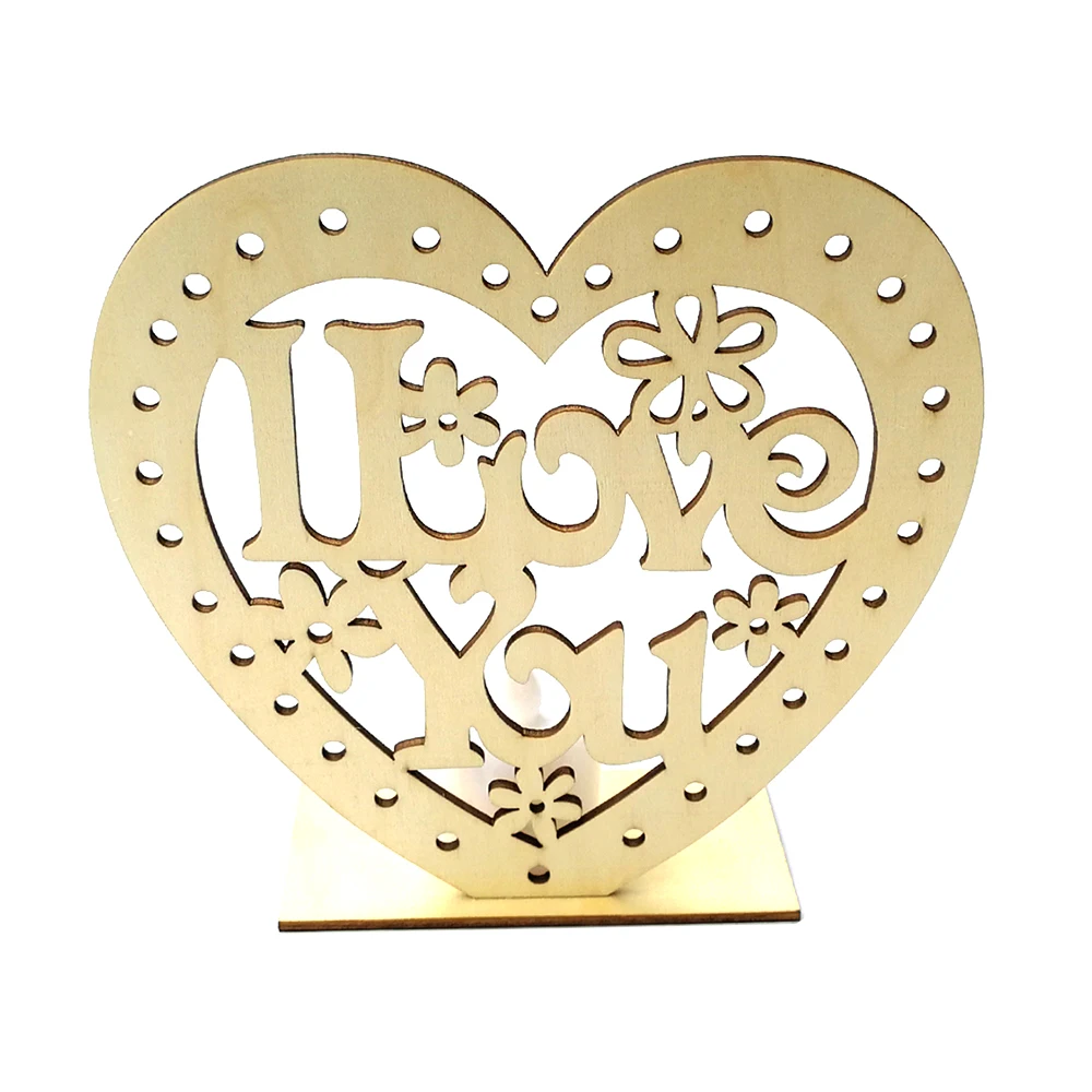 Деревянные Свадебные украшения в форме сердца ремесла Невеста и жених