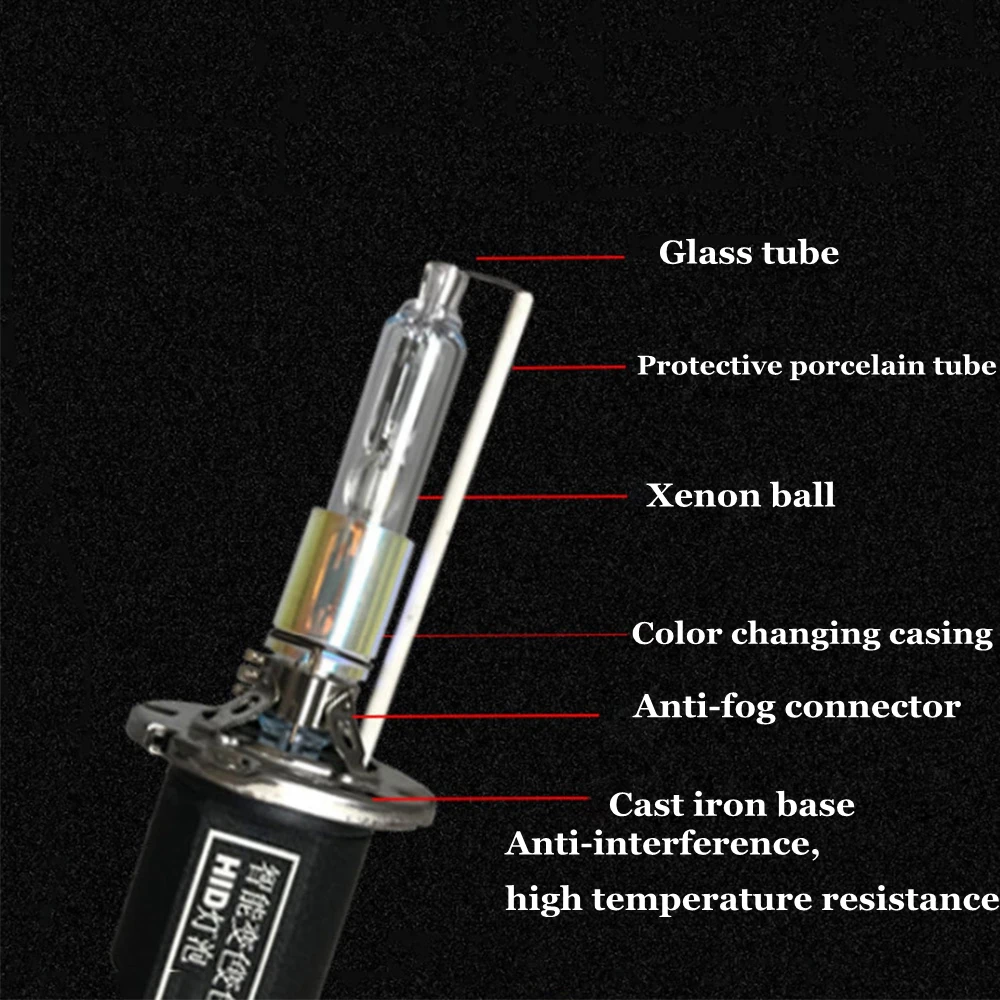2 шт AC 55W hid ксеноновая лампа H1 H7 H11 HB3 HB4 D2H 3000k 6000k двухтоновые лампы для мотоцикла