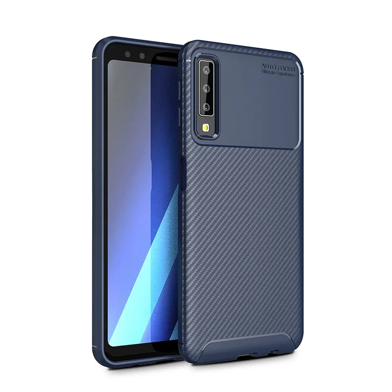 Чехол для samsung a6 a7 a8 plus a9 a6s a8s задняя крышка на galaxy a, 6, 7, 8, 9, s 6a 7a 8a 9a a6plus a8plus coque ударопрочный чехол-накладка из ТПУ - Цвет: Синий