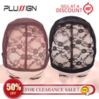 Plussign Регулируемая шапка для парика для изготовления париков, кружевная сетчатая Шапка черного и коричневого цвета, 1 шт., оптовая продажа, распродажа, инструменты для изготовления париков, волнистая шапка