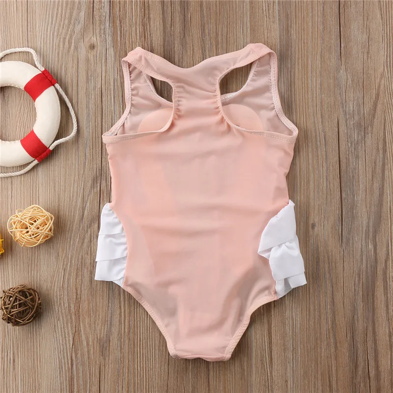 2018 модная одежда для маленьких девочек купальник-бикини с лебедем купальный