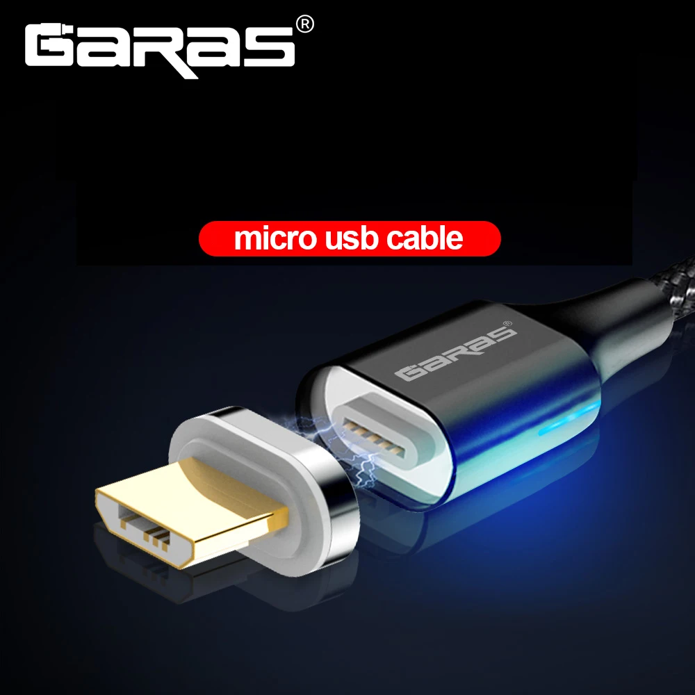 GARAS Магнитный micro usb кабель 3A быстрое зарядное устройство и для передачи данных