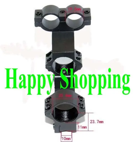 

Tatical Double ring 25.4mm scope ring flashlight laser 20mm rail mount