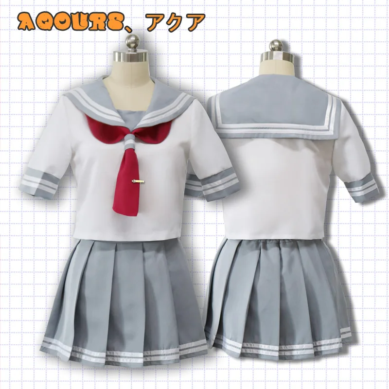 Японское аниме Love Live Sunshine карнавальный костюм Takami Chika для девочек униформа моряка